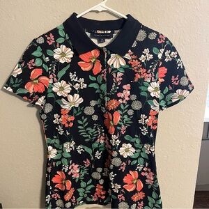 Tommy Hilfiger Floral Button Down Shirt - Navy and Multicolor